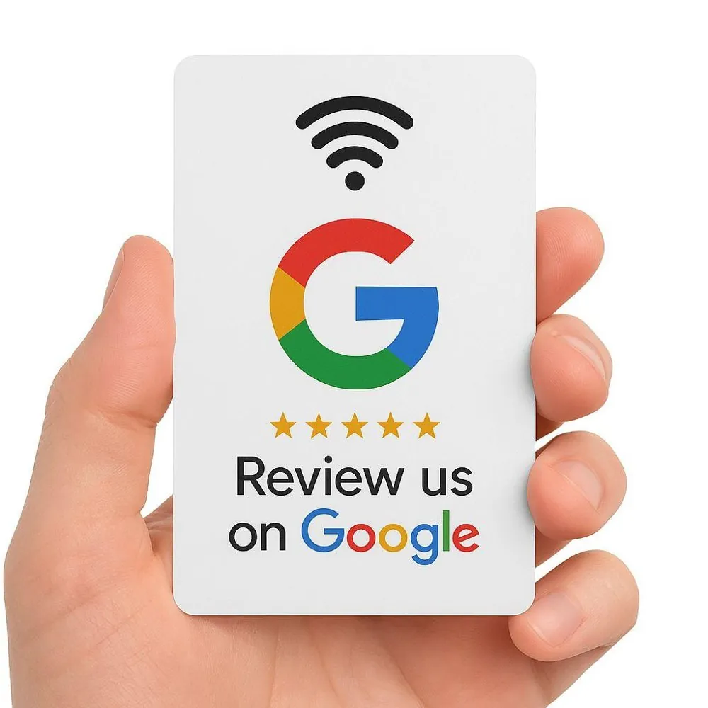 Starzelo Google review NFC pocket card